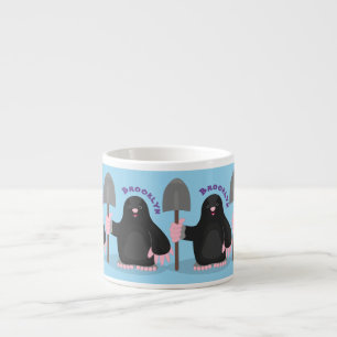 Tasse Expresso Caricature mole joyeux