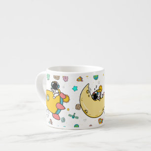 Tasse Expresso Caricature spatiale astronaute