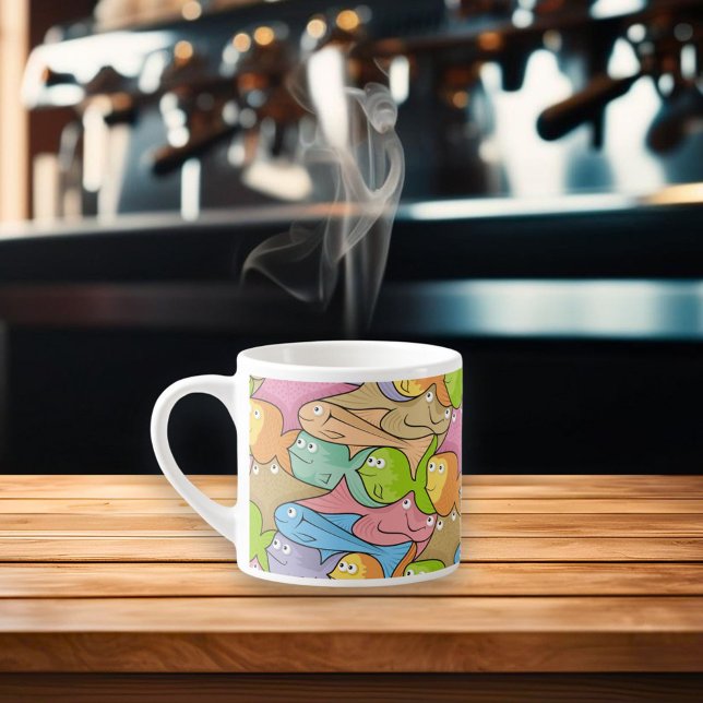 Tasse Expresso Caricature sur les poissons (Créateur téléchargé)