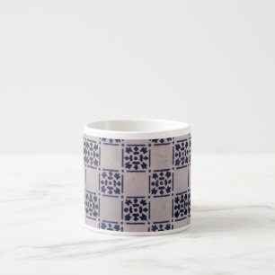 Tasse Expresso Carreau hollandais antique Delft bleu blanc