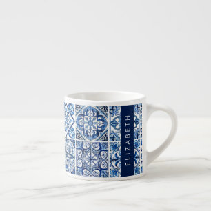 Tasse Expresso Carreaux méditerranéens, Portugais, Azulejo, Votre