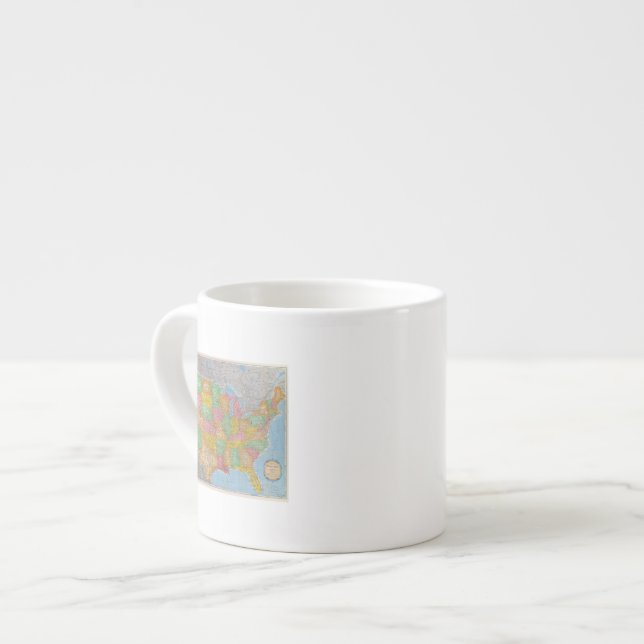 Tasse Expresso Carte 3 des Etats-Unis (Devant gauche)