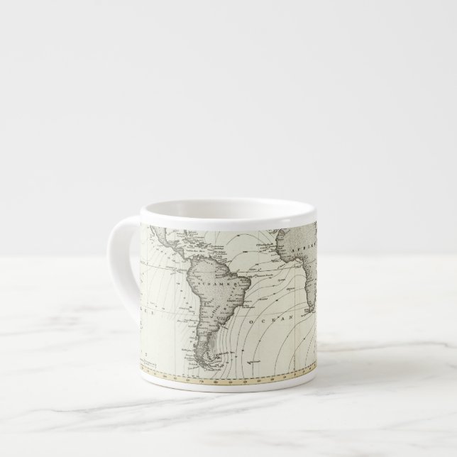 Tasse Expresso carte d'atlas de Marée-vague (Devant gauche)
