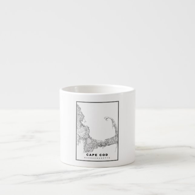 Tasse Expresso Carte de Cape Cod (Devant)