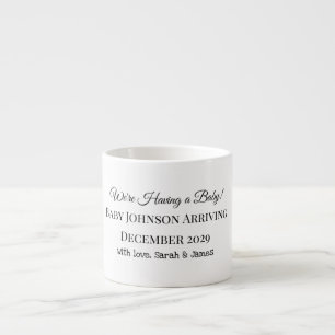 Tasse Expresso Carte de déclaration personnalisée pour bébé