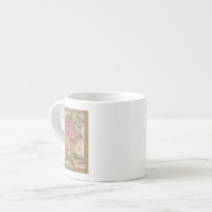 Tasse Expresso Carte de l'Amérique du Nord par Mitchell