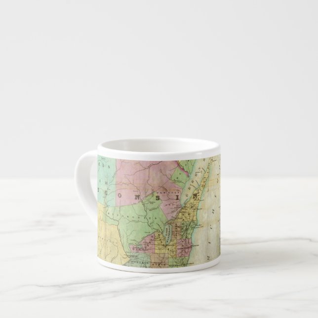 Tasse Expresso Carte de l'état du Michigan (Devant gauche)