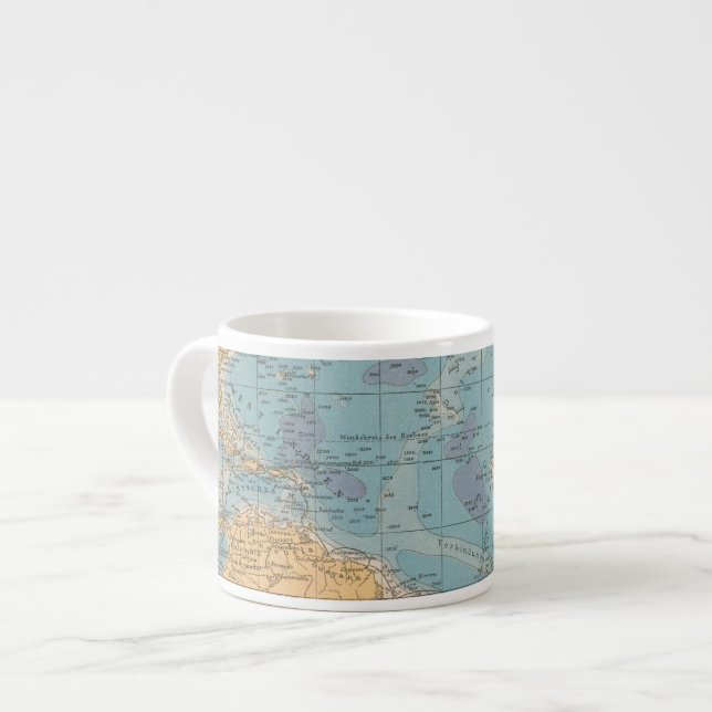 Tasse Expresso Carte de l'Océan Atlantique (Devant gauche)