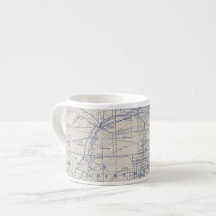 Tasse Expresso Carte de route de bicyclette du Wisconsin 2