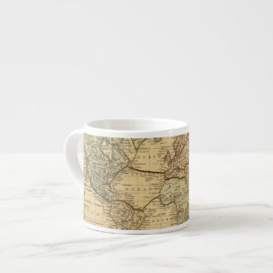 Tasse Expresso Carte du monde sur la projection de Mercators