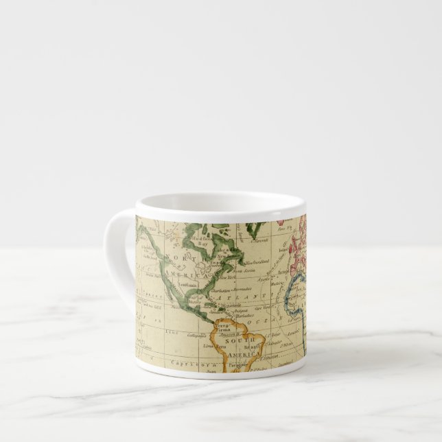 Tasse Expresso Carte gravée par monde (Devant gauche)