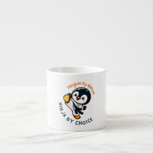 Tasse Expresso Carton mignon Penguin Karate Arts martiaux