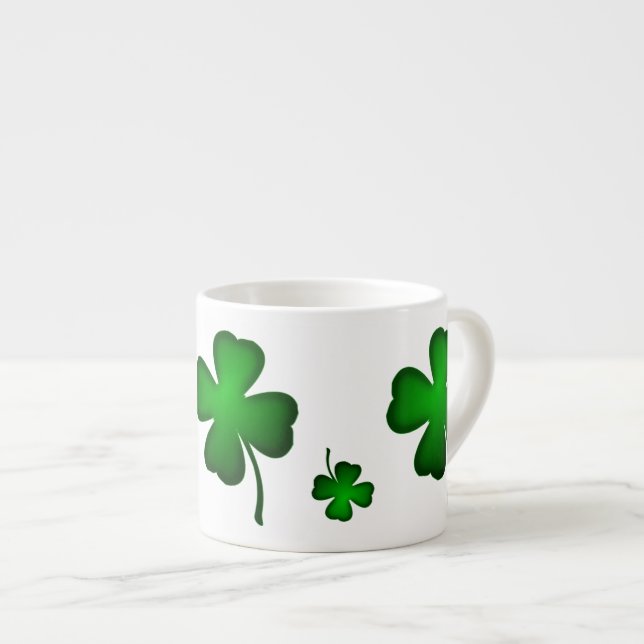 Tasse Expresso Casquette et Shamrock de St Paddy (Devant droit)