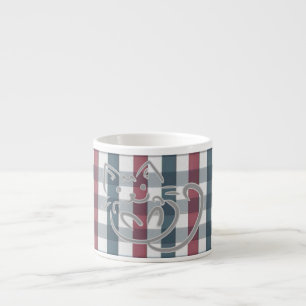 Tasse Expresso Cat Kitty et Motif plaid