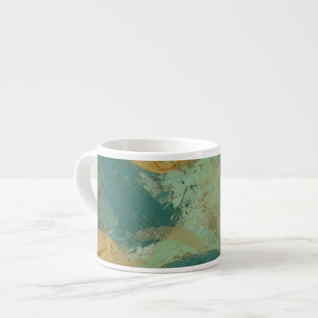 Tasse Expresso Cercles bleus et jaunes (Devant gauche)