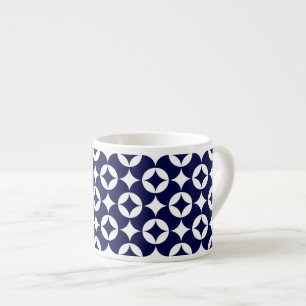 Tasse Expresso Cercles de chevauchement bleu oriental Shippo géom