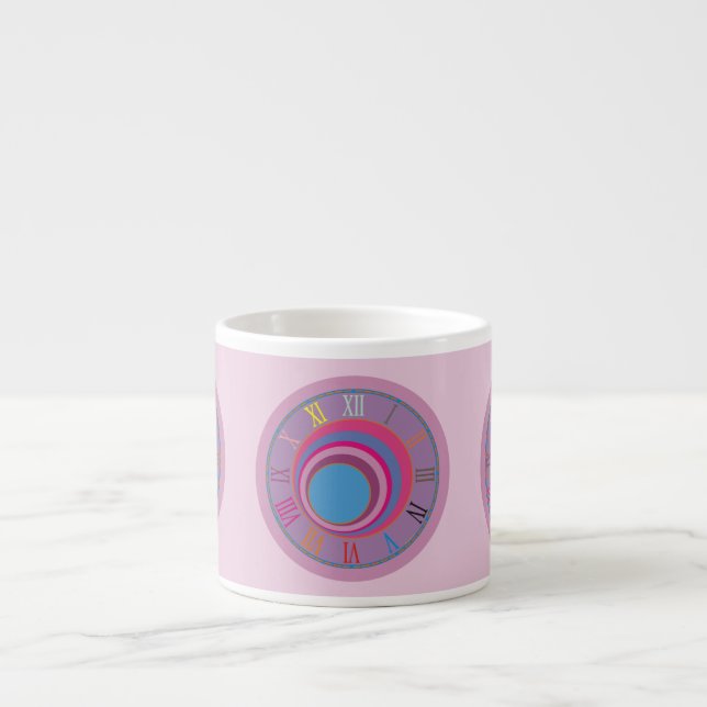 Tasse Expresso Cercles tourbillonnants en forme de poule sur mesu (Devant)