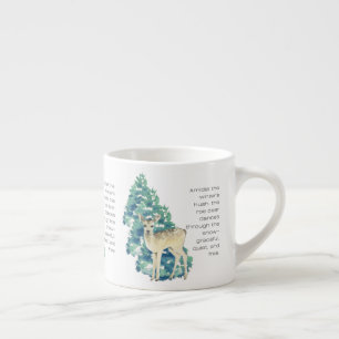 Tasse Expresso Cerfs d'hiver dans la neige – Décoration de maison