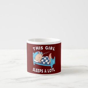 Tasse Expresso Cette fille dort beaucoup Axolotl Pyjama Napping