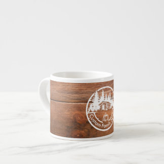 Tasse Expresso Chalet Cabane de Campagne | Nom de Famille Personn