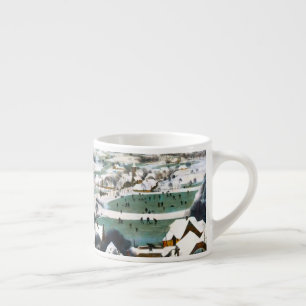 Tasse Expresso Chasseurs dans le paysage de neige Pieter Bruegel