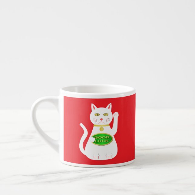 Tasse Expresso Chat Oriental Lucky (Gauche)