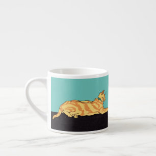 Tasse Expresso Chat rayé au gingembre