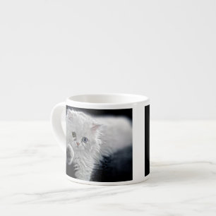 Tasse Expresso Chaton persan blanc