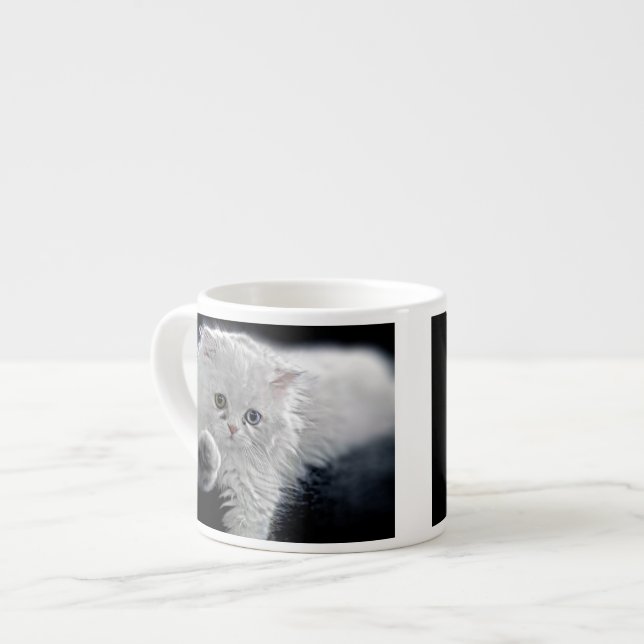 Tasse Expresso Chaton persan blanc (Devant gauche)