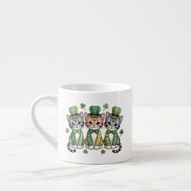 Tasse Expresso Chatons chanceux de la Saint-Patrick-47474 (Gauche)