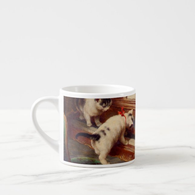 Tasse Expresso Chatons et Piano (Gauche)