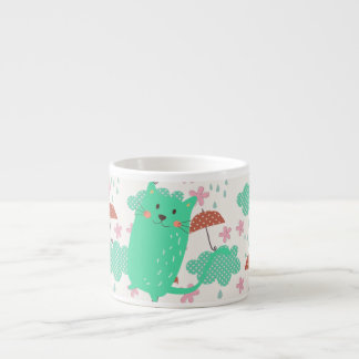 Tasse Expresso Chats en pluie