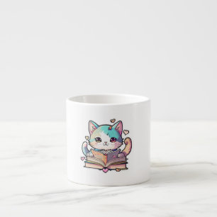 Tasse Expresso chats mignons Livres de design extraordinaire par
