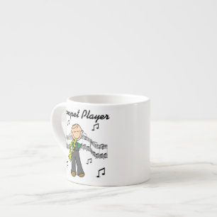 Tasse Expresso Chemise homme à figure bâton jouant de la trompett