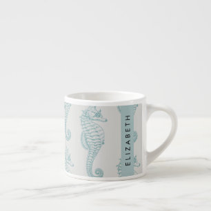 Tasse Expresso Chevaux de mer tropicaux, Motif hippocampe, Votre