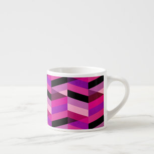 Tasse Expresso Chevron/Herringbone abstrait Violets et Violet