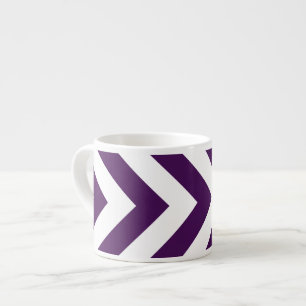 Tasse Expresso Chevrons violets et blancs