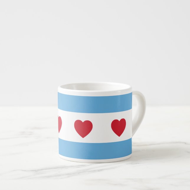 Tasse Expresso Chicago Love | Coupes d'Espresso (Devant droit)