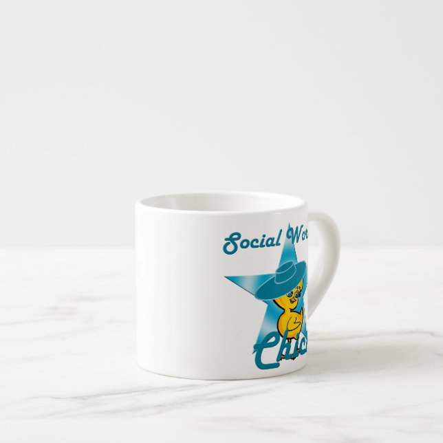 Tasse Expresso Chick ouvrier social #7 (Devant droit)