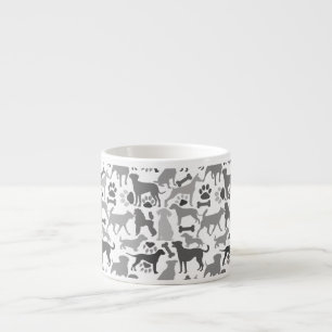 Tasse Expresso Chiens et pattes motif 03.b Blancs BG