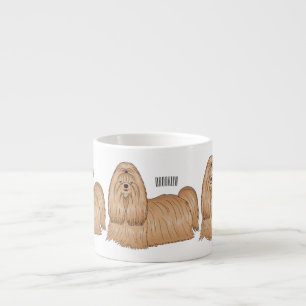 Tasse Expresso Chih tzu long cheveux dessin de chien