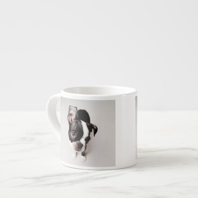 Tasse Expresso Chiot d'Edison Boston Terrier (Devant gauche)