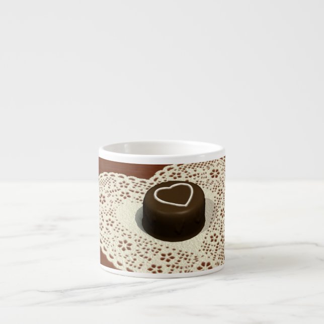 Tasse Expresso Chocolat de la Saint-Valentin (Devant)