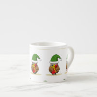 Chouette elfe de Noël avec présent