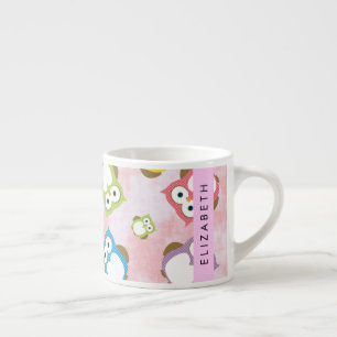 Tasse Expresso Chouettes mignonnes, Chouette Motif, Chouettes col