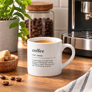 Tasse Expresso Citation de définition de café drôle Design Modern