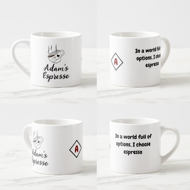 Tasse Expresso Citation De Nom Personnalisée, Petite Coupe Espres (Custom name and quote cups
)