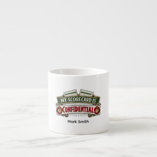 Tasse Expresso Citation drôle de golf sur la carte de score