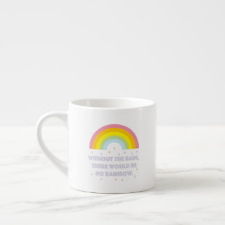 Tasse Expresso Citation inspirée et motivationnelle arc-en-ciel