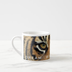 Tasse Expresso Citation Motivante Œil de Tigre Rêver Croire Réuss